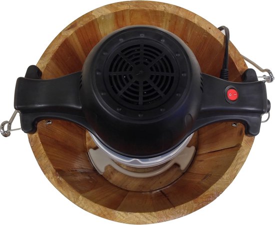 RFWR® Traditionele elektrische ijsmachine met houten emmer en handmatige handslinger - Capaciteit van 6,82 liter van RFWR — afbeelding 5