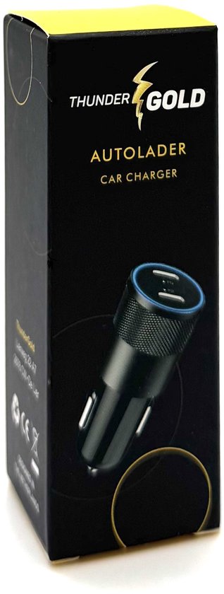 Doos met ThunderGold Autolader Car Charger erop.