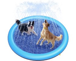 Hondenzwembad Ø 170cm - Opvouwbaar - Watersproeier speelgoed - Afkoeling hond - afkoelen - zwembad - Anti slip - Hondendouche - Bad - Water - Fontein