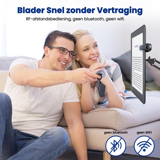 TRANSNECT - E-Reader Draadloze paginadraaier op afstand - afstandsbediening - accessoires - bladzijde omslaan - remote - Kobo/Kindle/tablets - bladomslag - voor iPad - iPhone - Smartphone - Tablets van Merkloos — afbeelding 5