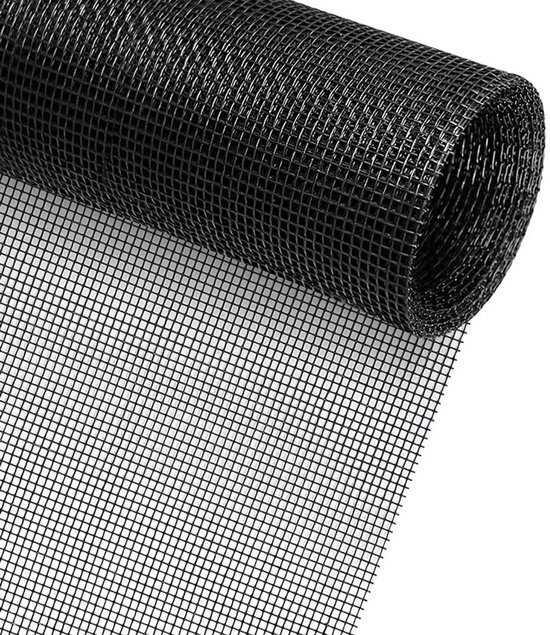 Moustiquaire de fenêtre 120 x 250 cm - Zwart - Grillage - Moustiquaire universelle - Moustiquaire sur mesure - Fabriquez votre propre moustiquaire - Anti-moustique - Moustiquaire de porte