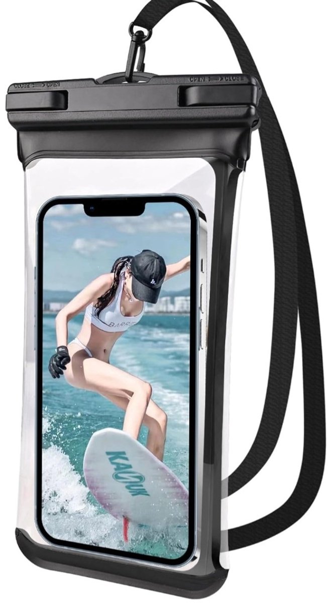 Waterdichte telefoonhoes - Onderwaterhoes - Onderwaterhoes voor alle telefoons - Drijft - Dubbele gespsluiting - Past ook op paspoort en betaalpassen - Transparant - Waterdicht - Vakantie - Zwemmen - Telefoonhoes - Waterdicht