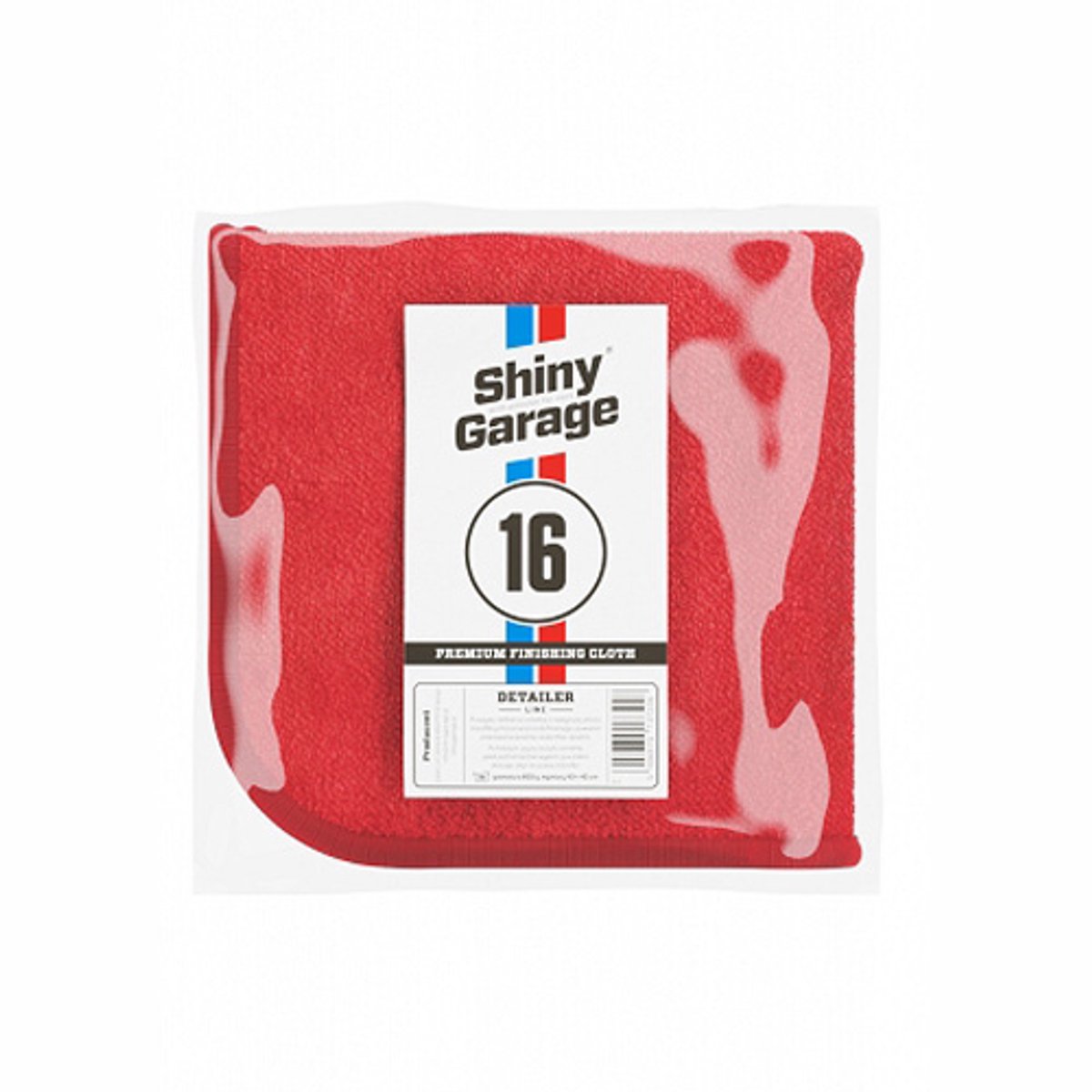 SHINY GARAGE RED FINISHER PREMIUM MICROFIBR CLOTH 40CM X 40CM