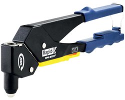 Rapid Blindklinknageltang RP60 - 360° Draaibare Kop - Multi Mondstuk - Softgrip - Blauw/Geel