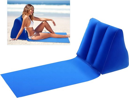 Vivva - Strandmatras - Opblaasbare Lounge Stoel - Strandligstoel - Kamperen - Waterdicht - (102x38cm) - LEHATIKO — afbeelding 4