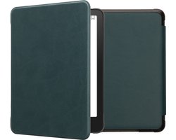 kwmobile Case Compatible with Amazon Kindle Paperwhite (2024)/Colorsoft - PU Nubuck Leather Protective e-Reader Flip Case Cover - Petrol