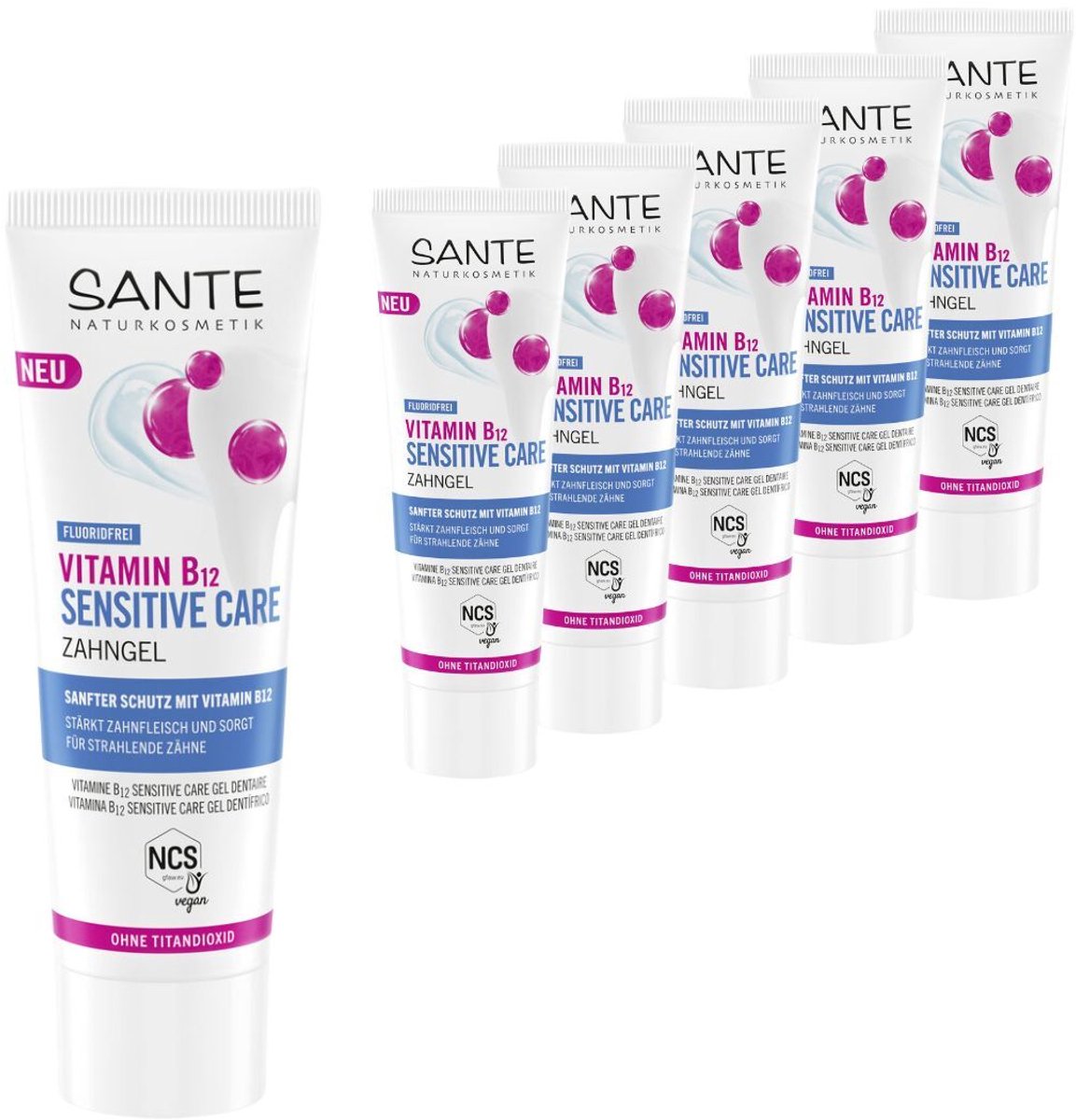 Goedkoopste Sante Tandpasta Vitamine B12 (zonder fluoride) (6x 75ml