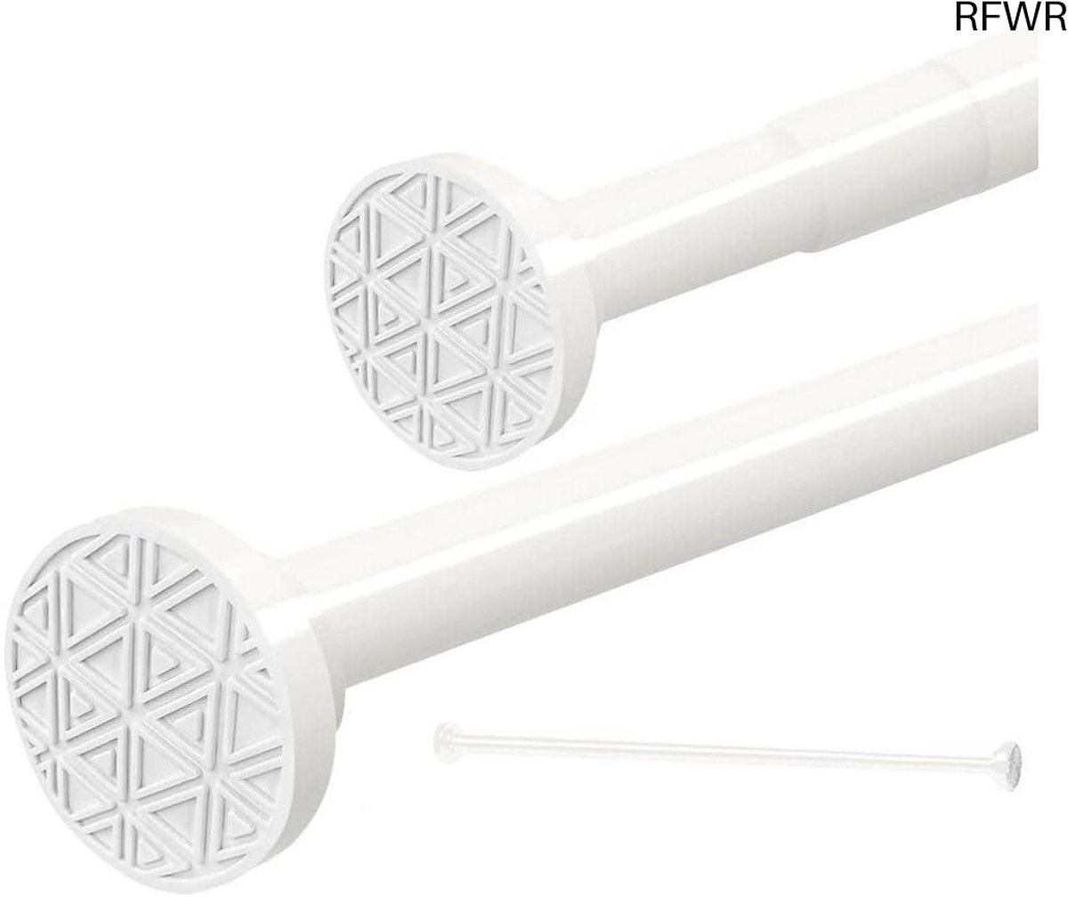 RFWR® Verstelbare Uitschuifbare Telescopische Gordijnroede voor Badkamer en Keuken - Geschikt voor Ramen van 50-200 cm