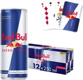 Red Bull Energy Drink - Original Energiedrank - Redbull Energie Drink - 12x250 ml (3000ml) + Red Bull Kaartspel