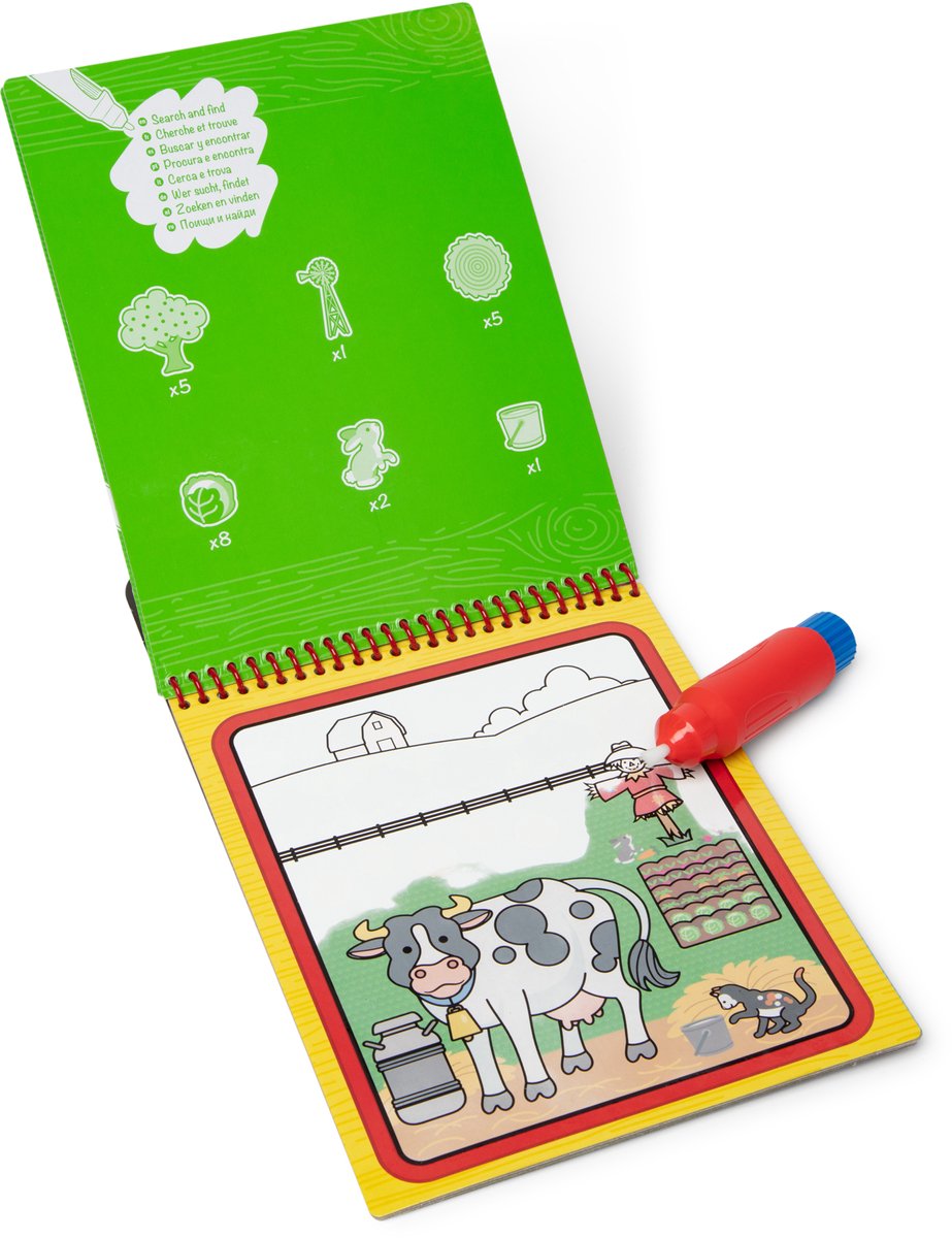 Melissa & Doug - Water WOW! Waterkleurboek - Op de boerderij - Herbruikbaar — afbeelding 3