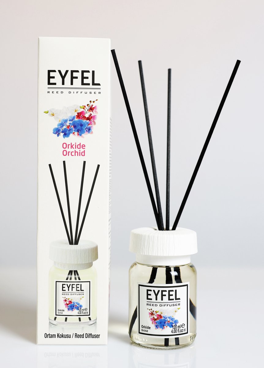 EYFEL - REED DIFFUSER - GEURSTOKJES - HUISPARFUM -ORCHID - 120ML