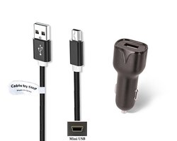 Chargeur de voiture OneOne 2,1 A + cordon Mini USB robuste de 1,8 m. L'adaptateur de chargeur automobile s'adapte à Nextbase 122, 222, 222G, 222X, 222XR, 320XR, 322GW, 422, 422GW, 522, 522GW, 622GW