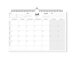 Huurdies® - 22 maanden kalender - 1 juli 2025 t/m 30 april 2027 - A3+ - basic