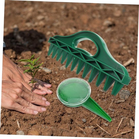 Planter - 4 stuks - Tuingereedschap - Tuinzaden onkruidverdelger afstandhouder - 12 gaten aan de onderkant - Afstandhouder - Verstelbare zaadverdeler - Zaadgraafmachine - Tuinzaden afstandhouder - Zaaionen - Voor het planten van zaden en planten van Merkloos	 — afbeelding 5