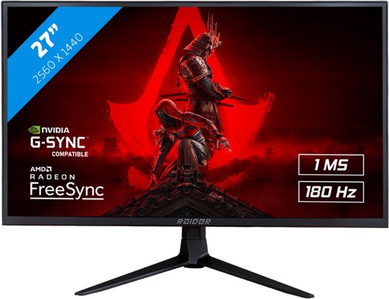 CPS Nederland Raider QHD Gaming Monitor 27 Inch 180Hz RGB - CPS Nederland - €149,00