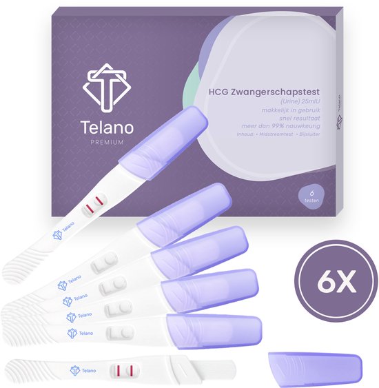 Telano Zwangerschapstest Premium 6 Stuks Midstream