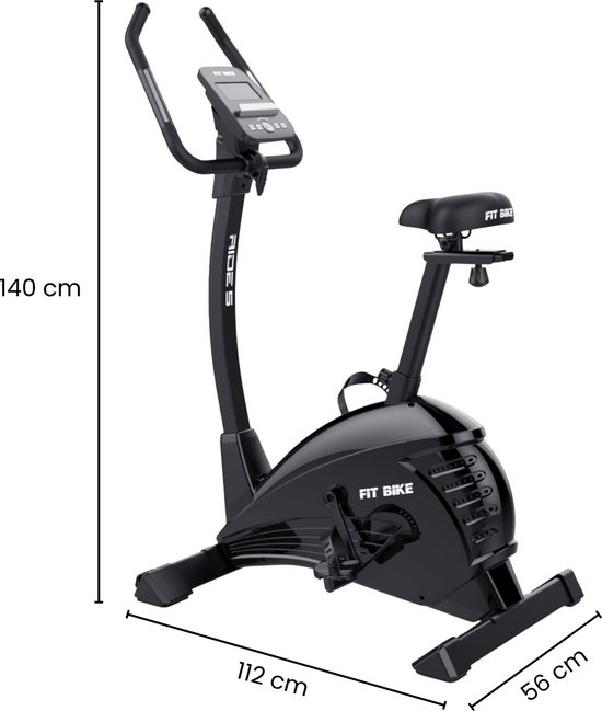 FitBike - Ride 5 iPlus - Hometrainer - 18 Trainingsprogramma's - Hartslagsensoren