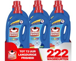 Omino Bianco Color+ - Vloeibaar wasmiddel - Voor gekleurde was - 6 x 1.48 L - Geconcentreerd