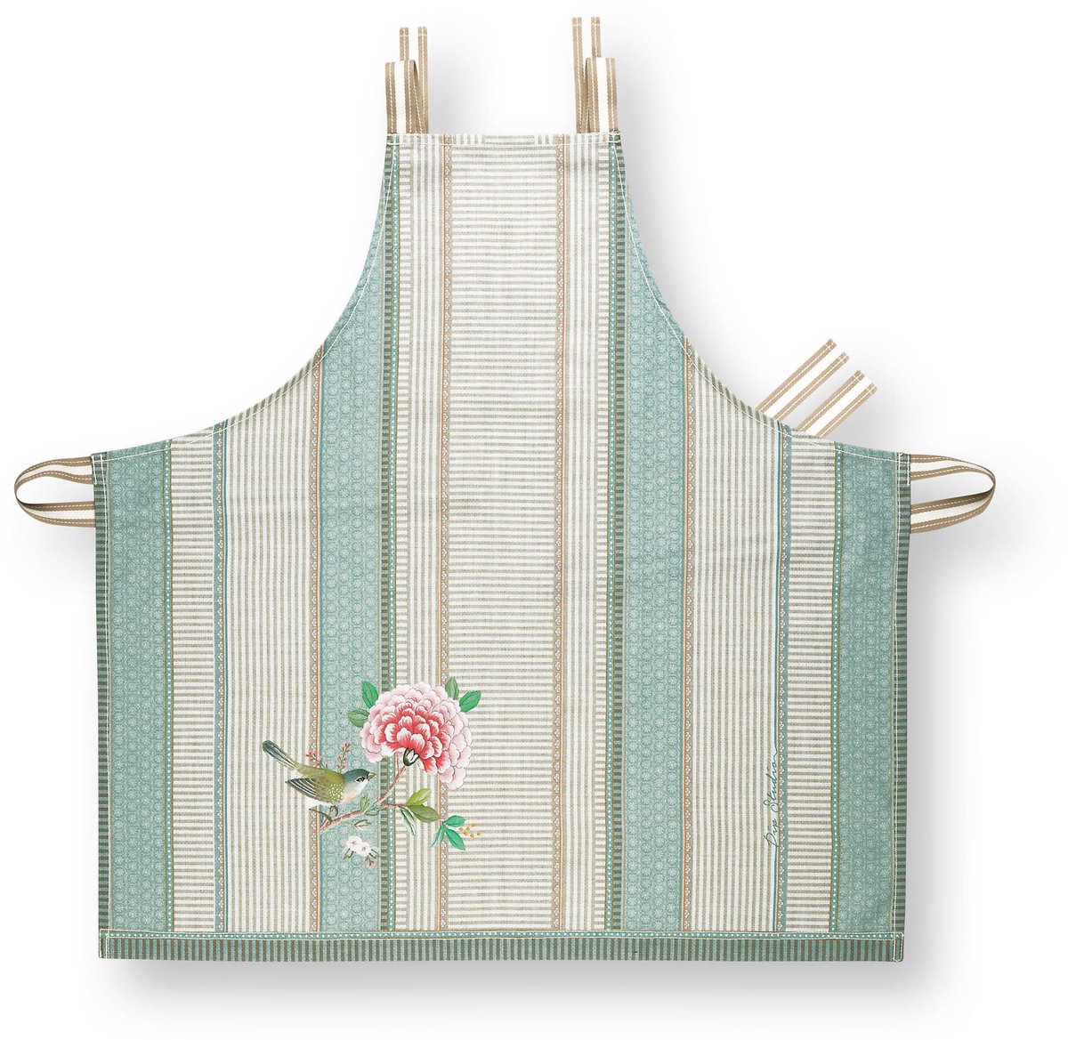 Pip Studio - Blushing Birds - Kookschort - Khaki - Katoen - 85x88cm