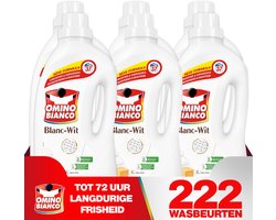 Omino Bianco Blanc - Vloeibaar wasmiddel - Voor witte was - 6 x 1.48 L - Geconcentreerd
