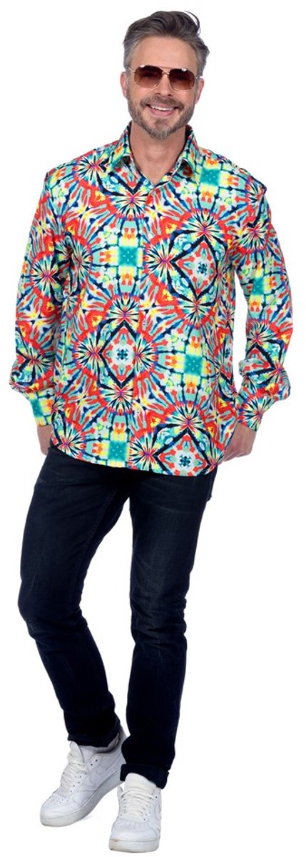Hippie Hemd Heer - Multicolour - Maat L-52/54