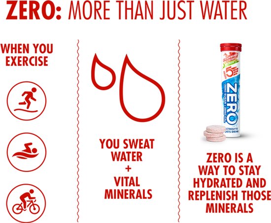 HIGH5 - ZERO Elektrolyten - Suikervrije Elektrolyten Bruistabletten - Caloriearm & Verfrissend - Aardbei & Kiwi Smaak - 1x20 Stuks - Voor Sport & Hydratatie van High5 — afbeelding 4