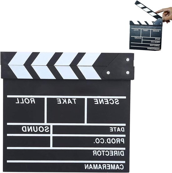 Filmklapper 20 x 20cm Houten Clapper Board voor Actie Scènes ...
