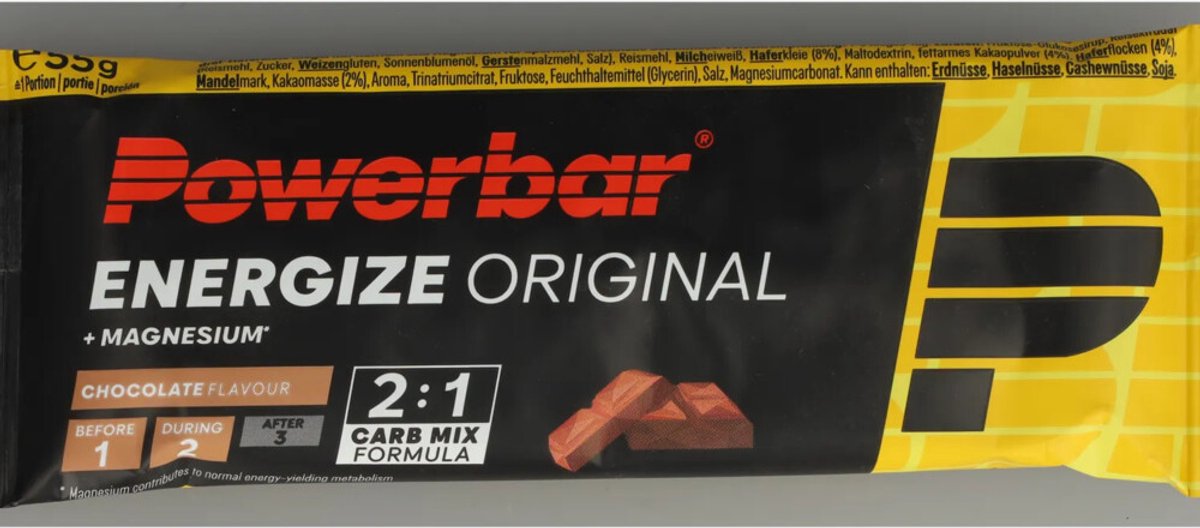 PowerBar - Energize Bar Chocolate - 3 x 55 gr - Voordeelverpakking
