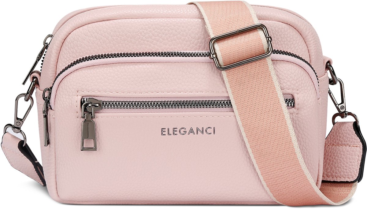 Eleganci® - Bumbag Dames – Telefoontasje - Heuptas Dames Crossbody - Festival Tas met Verstelbare Tassenriem – Pink