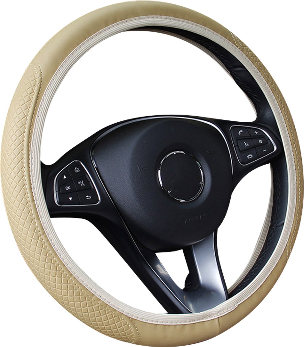 Stuurhoes Auto 37-38 cm - Beige - Universeel - Kasey Products