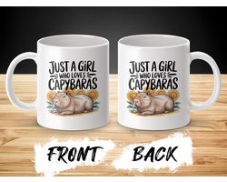 Capybara Mok, Meisje dat van Capibara's Houdt, Zonnebloem Mok, Dieren Liefhebber Cadeau, Unieke Thee Koffie Mok, Trending Etsy