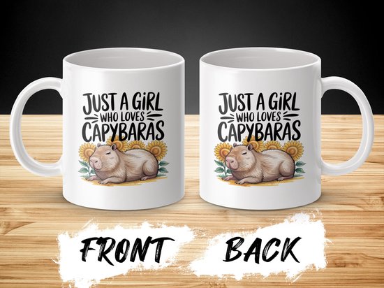 Mug Capybara, Fille qui aime les capybaras, Mug Tournesol, Cadeau pour amoureux des Animaux , Mug à Thee et Café unique, Tendance Etsy