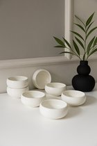 Set de 6 petits bols Mevaz – Ø 9 cm – Hauteur 4,5 cm – Porcelaine – Minimaliste et empilable