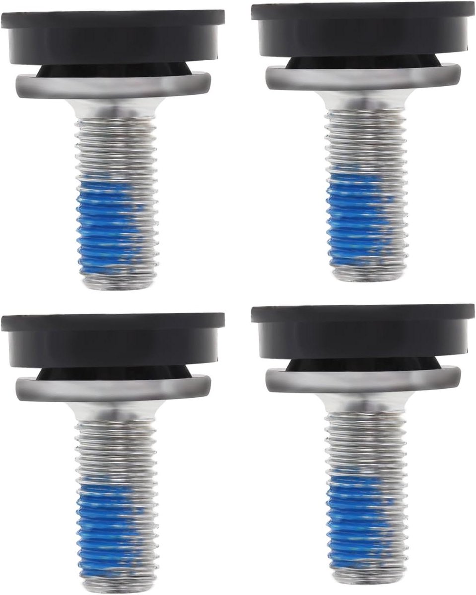 Allecto Plus - 4-delige set Fiets Crank Schroeven M8 met 8mm Hex - Fiets Trapas As Bouten geschikt voor ISIS Inner Bearing Systemen - Staal