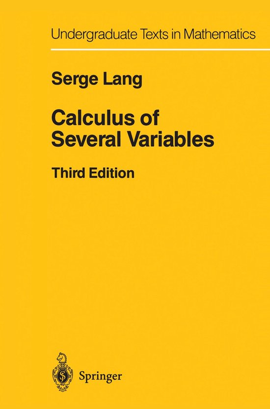 Calculus of Several Variables - cover