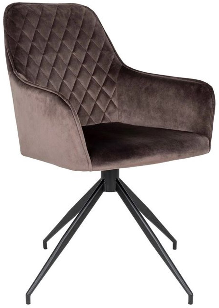 Eetkamerstoel Palma - Donkerbruin velvet