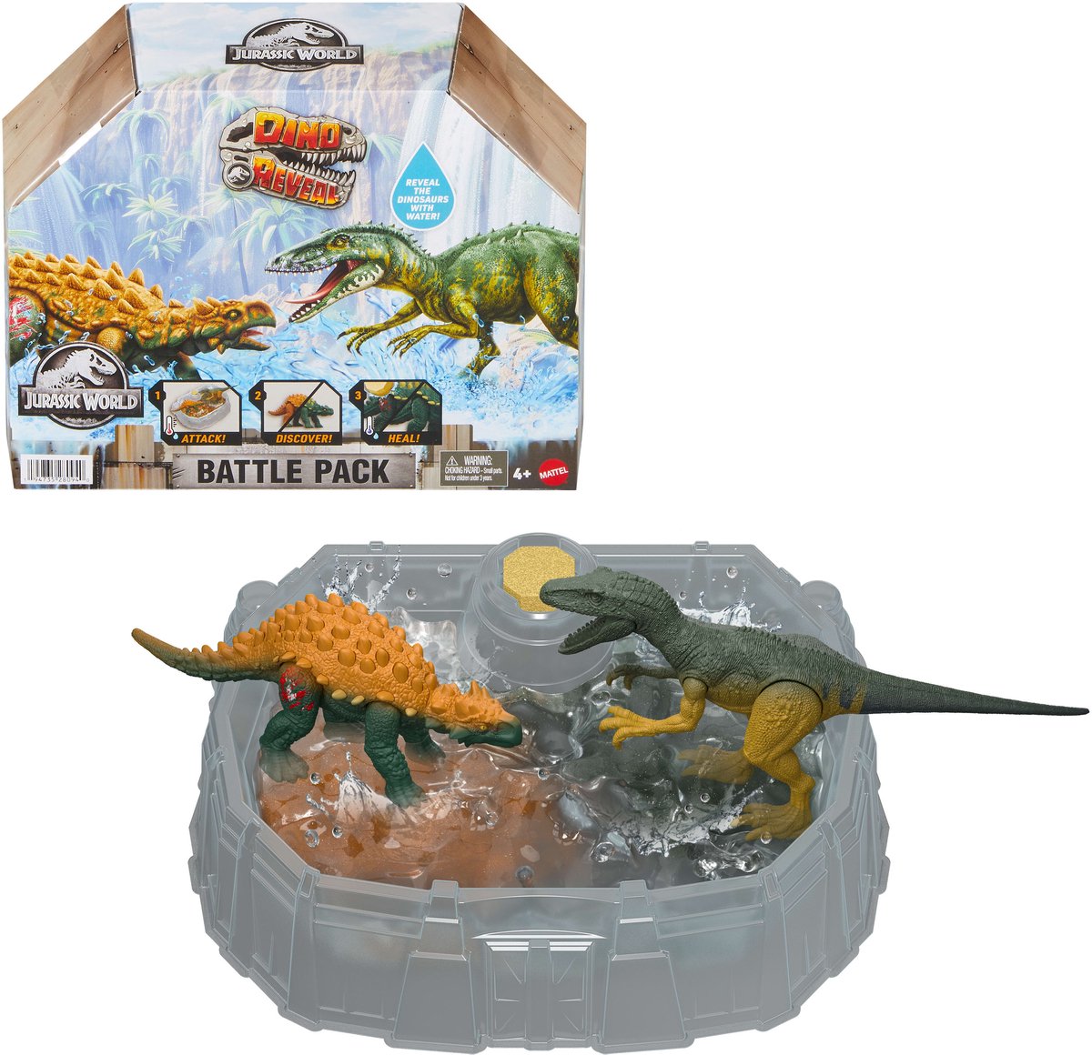 Jurassic World DINO REVEAL BATTLE PACK Herrerasaurus vs. Minmi