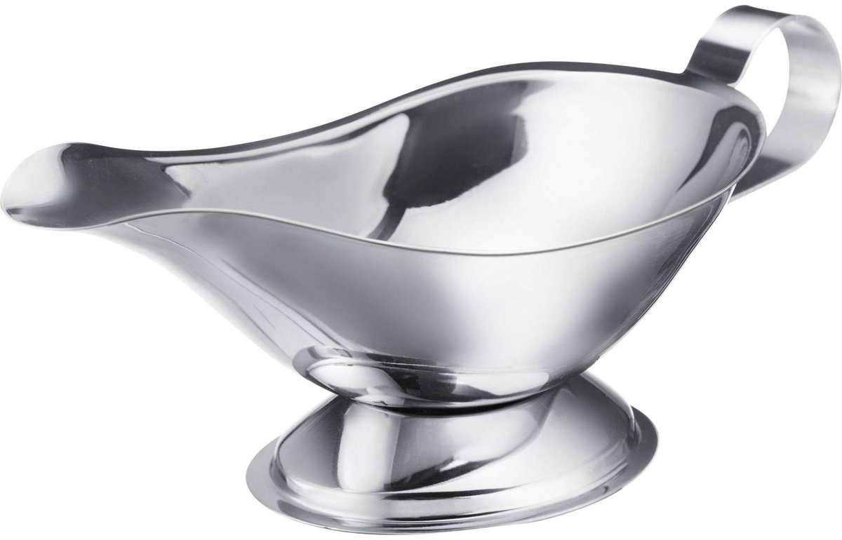 Ibenzoa® Sauskom met Druppelvrije Uitloop en Ergonomische Handgreep, 350 ml, Zilver RVS