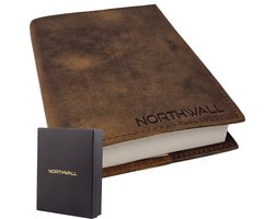 Northwall Journal Notebook - Notitieboek - 100% Leer - 100 grams papier - 200 Blanco Pagina's (100 vellen) - Prachtig Schetsboek in Cadeau Verpakking