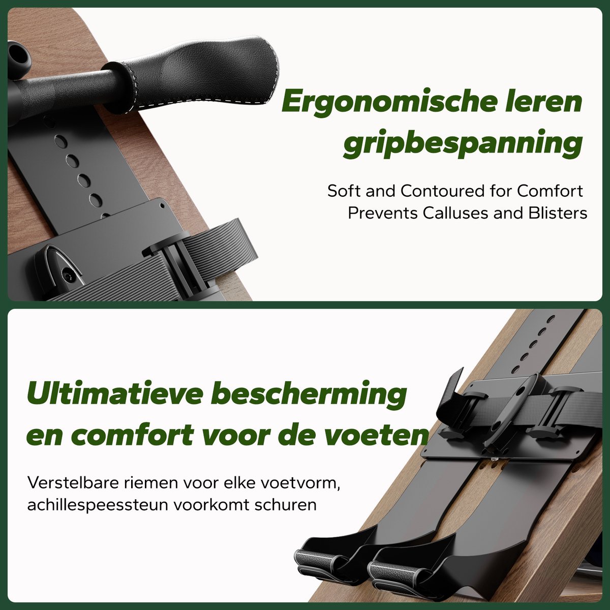 MERACH Roeitrainer Waterroeimachine Eikenkleur Inklapbaar - afbeelding 3