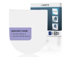 SCHÜTTE WC-Bril 82815 PRO 8 - D-vorm - Valrem - Afneembaar - Geschikt voor Duravit STARCK 3, Duravit ME BY STARCK - Belastbaar tot 250 kg