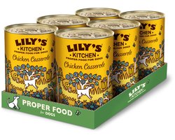 6x Lily's Kitchen Hondenvoer Nat Casserole Kip & Kalkoen 400 gr