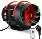 Ventilateur de conduit Ventilateur tubulaire 15 cm avec télécommande Ventilateur mural Extracteur de train