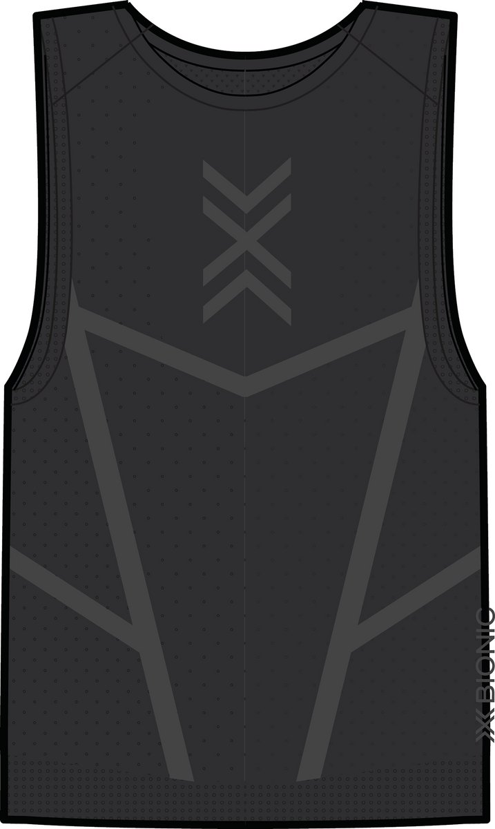 X-Bionic Xceed Run Tanktop Heren X Black/Rhino Grey XXL