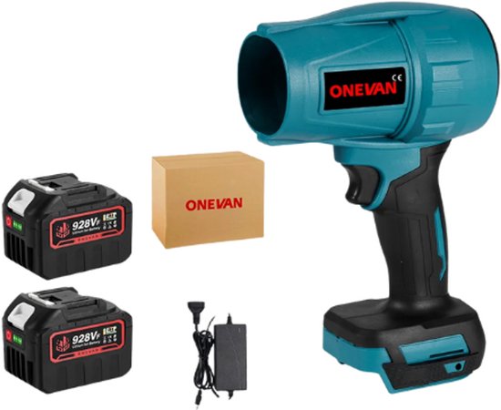 Bladblazer met accu - Waterblazer - Elektrische Luchtblazer - Auto Droger - Snoerloos - Turbo Blower - 150M/S - 588VF - 1200W - Oplader