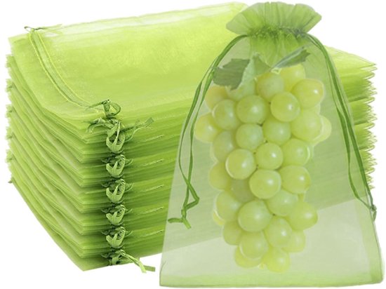 Rekx® - Manchon à fruits avec cordon de serrage 20 x 30 cm - lot de 25