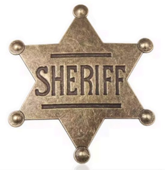 Sheriff Ster - Volwassenen - Cowboy Verkleedkleren - Sheriff Badge - Kinderen - Western Decoratie