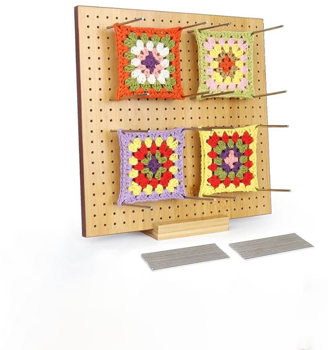 Somstyle Haakbord voor Granny Squares - 28 x 28 CM - Bord voor Haakwerk - Blokkeerbord Haken - Bruin — afbeelding 5