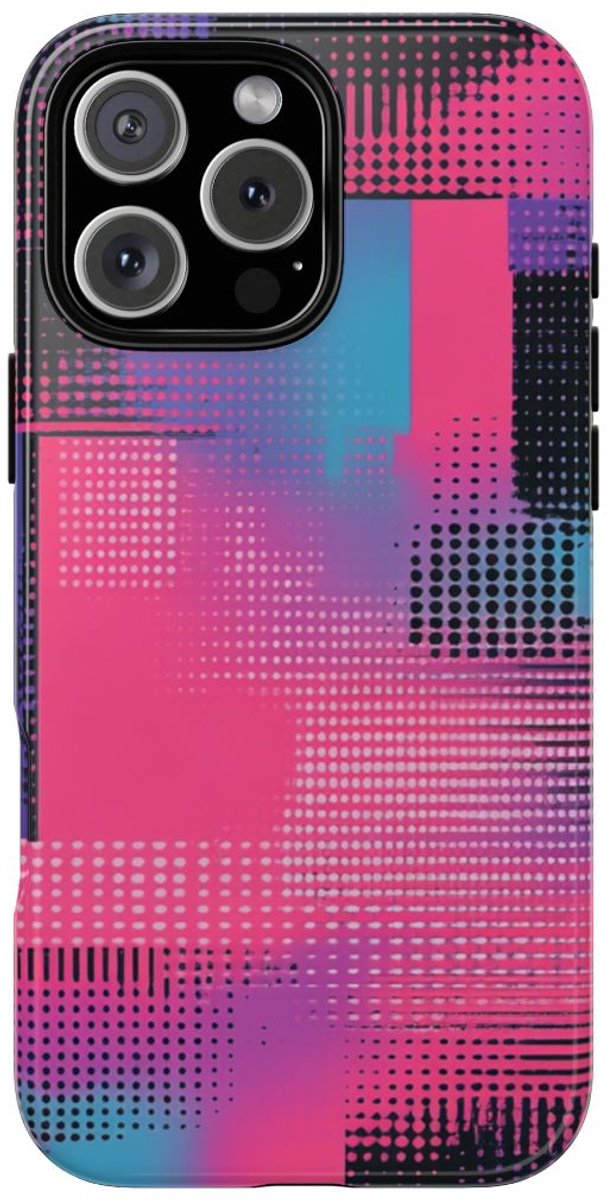 Vrolijk Abstract Geometrisch Patroon – Telefoonhoesje Geschikt voor iPhone 16 Pro Max