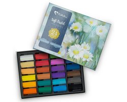Mikkelhus Soft Pastelkrijt - Set met 24 gepigmenteerde kleuren krijt